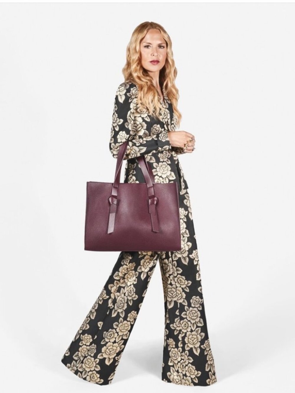 Rachel Zoe x Curateur Red Vegan Leather Laptop Tote Bag